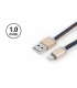 LIFESTAR Micro USB Cable Denim Blues 1m