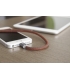 Câble Apple MFI PlusUs Lifestar Cuir PU Fuzzy Mocha Lightning 1 mètre
