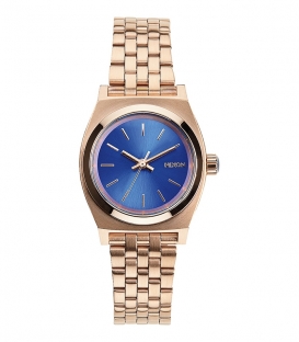 Montre Nixon Small Time Teller Rose Gold / Cobalt