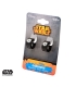 Boucles d'oreilles Star Wars Empire Plaqué Noir