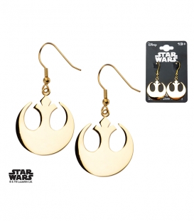 Boucles d'oreilles Star Wars symbole Rebelle Doré