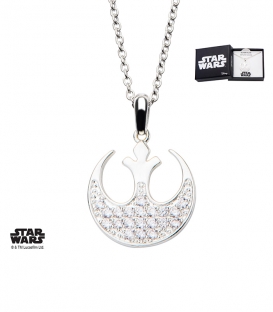 Pendentif Star Wars Metal blanchi Strass Rebelle