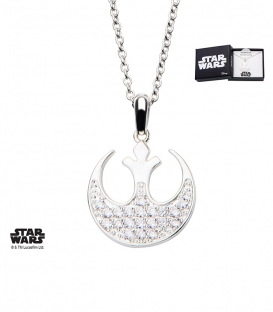 Star Wars Silver Plate Geniune Crystal Pendant