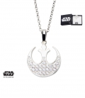 Pendentif Star Wars Metal blanchi Strass Rebelle