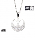 Pendentif Star Wars Metal blanchi Strass Rebelle