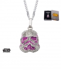 Pendentif Star Wars Stormtrooper et gemme rose