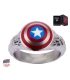 Stainless steel metal marvel ring. Captain America Shield Symbol US size 10