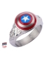 Stainless steel metal marvel ring. Captain America Shield Symbol US size 10