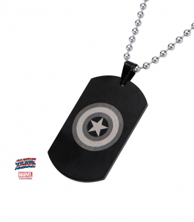 Captain America Shield Pendant. Black Stainless Steel metal