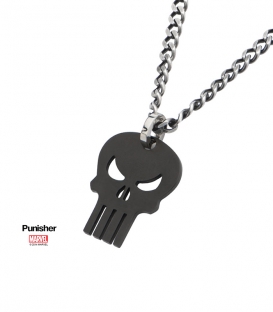 Pendentif Marvel Punisher Inox Plaqué Noir