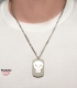 Pendentif Marvel Punisher Inox avec gemme