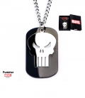 Pendentif Marvel Punisher Militaire plaqué noir