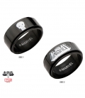 Marvel Spinner Ring Black Stainless Steel Metal Us SIze 10