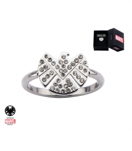 Bague Marvel Shield Inox avec gemme Taille 6 US