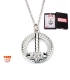 Pendentif Marvel inox et gemme claire marteau de Thor