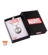 Pendentif Marvel inox et gemme claire marteau de Thor