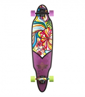 Skate Dusters Floral Purple Green 37.5" Complete Longboard