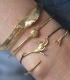 Anna + Nina Bird Leg Cuff Silver Silver Goldplated