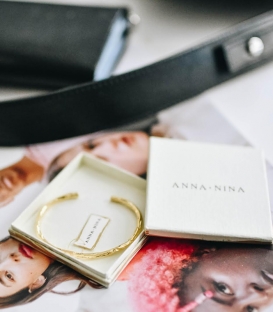 Anna + Nina Branch Cuff Brass Silver Silver Goldplated