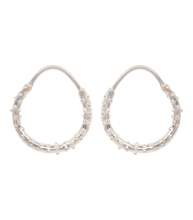 Boucles d'oreilles Puffer Ring argent Anna + Nina