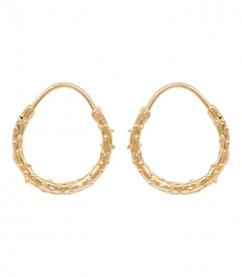Boucles d'oreilles Puffer Ring plaqué or Anna + Nina