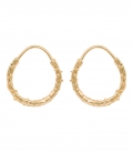 Boucles d'oreilles Puffer Fish Ring plaqué or Anna + Nina