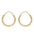 Boucles d'oreilles Puffer Ring plaqué or Anna + Nina