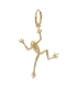 Single Frog Ring Earring Silver Goldplated