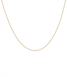 Twisted plain Necklace Charm Goldplated