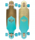 Skate Dusters Channel Prism 34" Turquoise Gold Complete Longboard