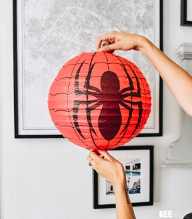 Marvel Spider Man Spherical Paper Light Shade