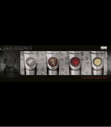 Game Of Thrones 4 Shot Glasses Set