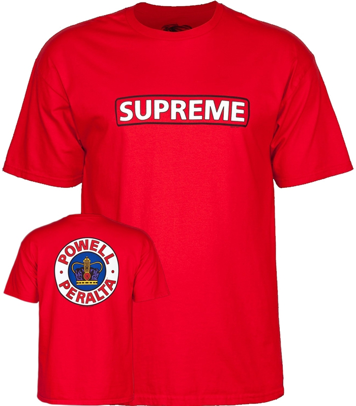 supreme red t shirt