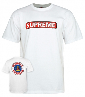 Supreme White T shirt Powell Peralta