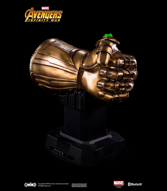 Enceinte Bluetooth Marvel - Gant de l'Infini Thanos en Bronze