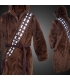 Chewbacca Star Wars Fleece Hooded Robe with Brown Sash over Shoulder to Pocke