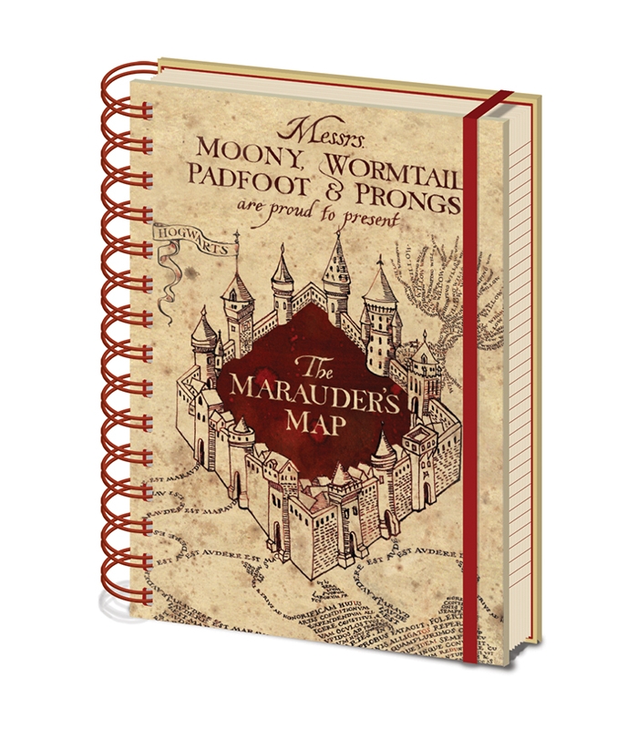 Harry Potter Marauder's Map Sequin Flip A5 Notebook *NEW* 