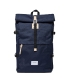 Sandqvist Bernt Navy Backpack with Natural Leather