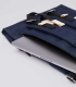 Sac Sandqvist Bernt Navy avec Sangles en Cuir Naturel Poche Ordinateur 13 pouces