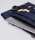 Sandqvist Bernt Navy Backpack with Natural Leather 13 inches Laptop Pocket