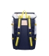 Sandqvist Harald Multi Off White - Bleu Backpack with Natural Leather - Back View