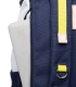 Sandqvist Harald Multi Off White - Bleu Backpack with Natural Leather - Laptop 13 inches Pocket