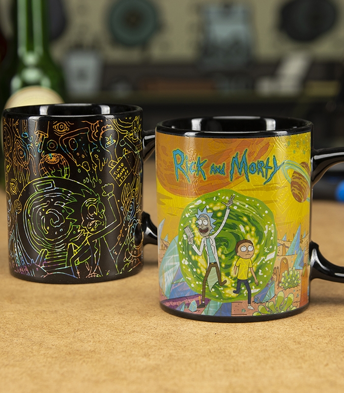 Abystyle - Rick & Morty - Tazza Cambia Colore Con Calore - 460 Ml -  Astronave - Heat Change Mug - Pidak Shop Srls