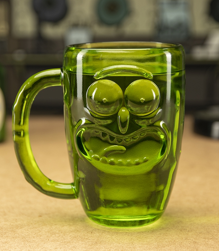 Official Rick and Morty Pickle Rick Glass Stein 