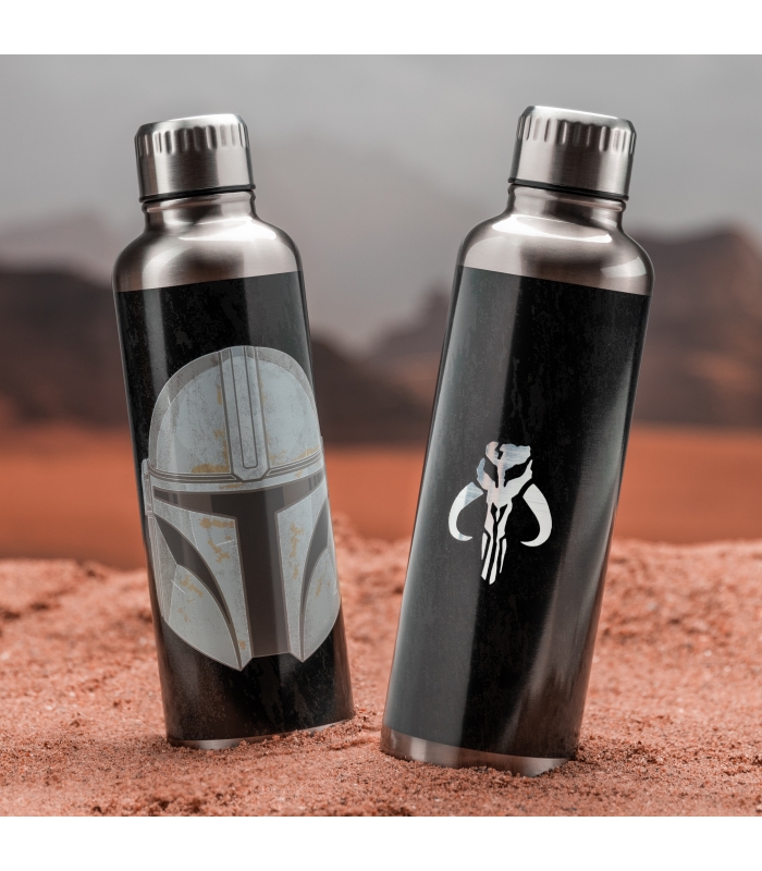 Gourde The Mandalorian en acier inoxydable avec paille intégrée