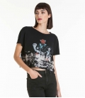 Obey Political Graffiti Crop Tee