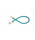 Apple MFI Cable Leather Cross Turquoise Lightning 25cm