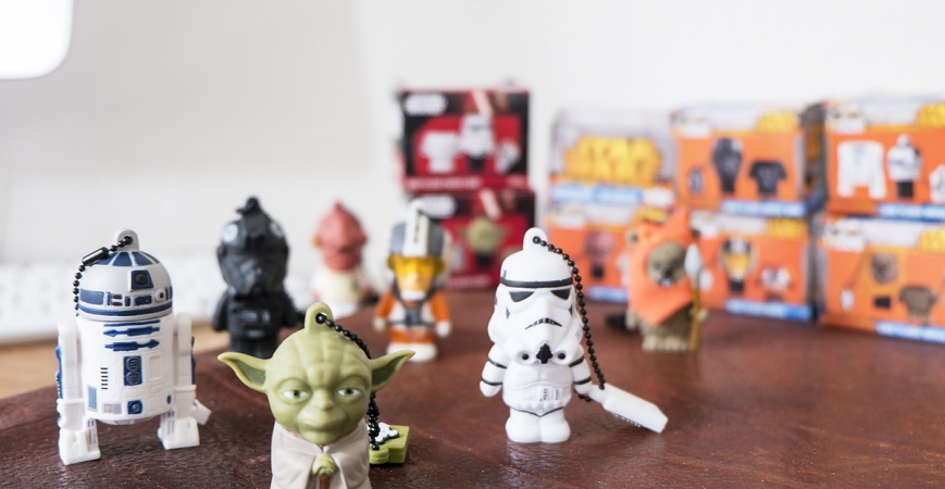 Pack Clés USB : Marvel, Star Wars, Minions.